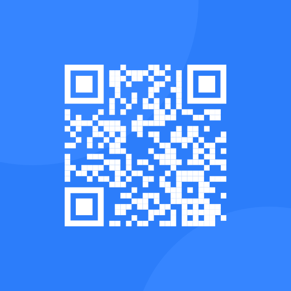 qr_code with a blue background